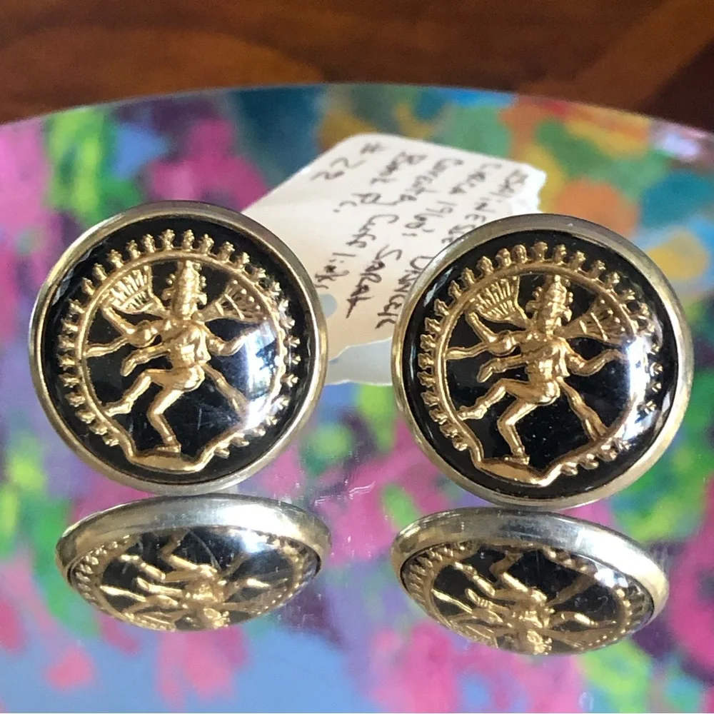 Vintage 60s Sarah Coventry Balinese dancers cuff links